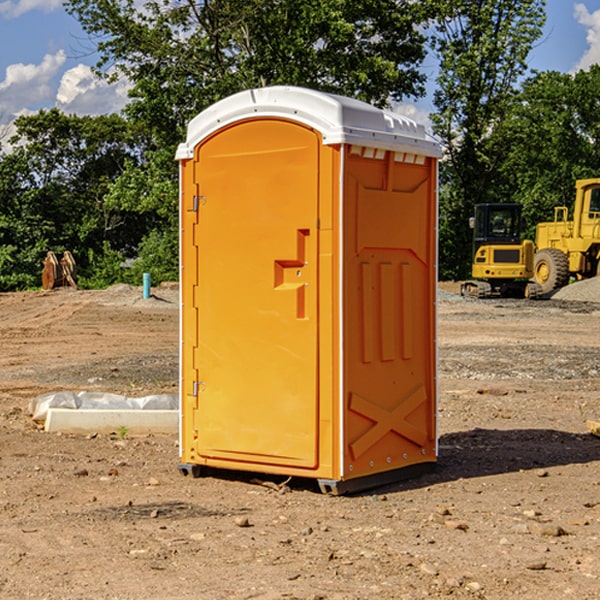 how often are the portable restrooms cleaned and serviced during a rental period in Edmond WV